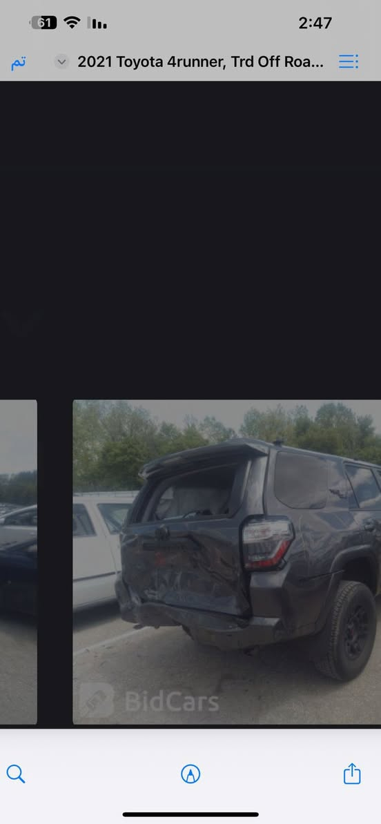 السلام عليكم فورنر 2021 رقم اربيل تريد تحويل او وكاله TRD offrod الحادث مرفق مع الصور  سياره جديده جاهزه 
السعر 245 وبيه مجال الشراي يتصل
واسط العزيزيه 
***********
