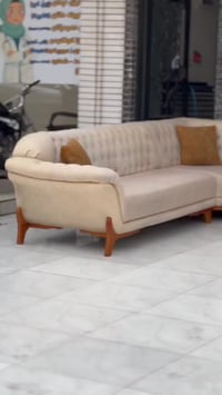 كورنر تركي • خشب زان • قماش شاموا