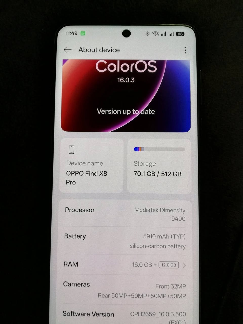 السلام عليكم مكاني اربيل ما عندي توصيل
Oppo find x8 pro

Ram 16 storage 512

نسخة عالمية باكيت صغير

سعره 900


**إذا كنت صاحب هذا الإعلان وتريد حذفه لأي سبب، رجاءا أرسل رسالة إلى الدعم الفني**