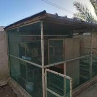 متاح قفص للبيع حديد ثقيل سقف سندويج سيم ثقيل مغلون الطول 4 متر العرض 2...