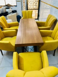 ميز طعام جديد مع كراسي 6 سعر 200 رقم الهاتف 07866902836