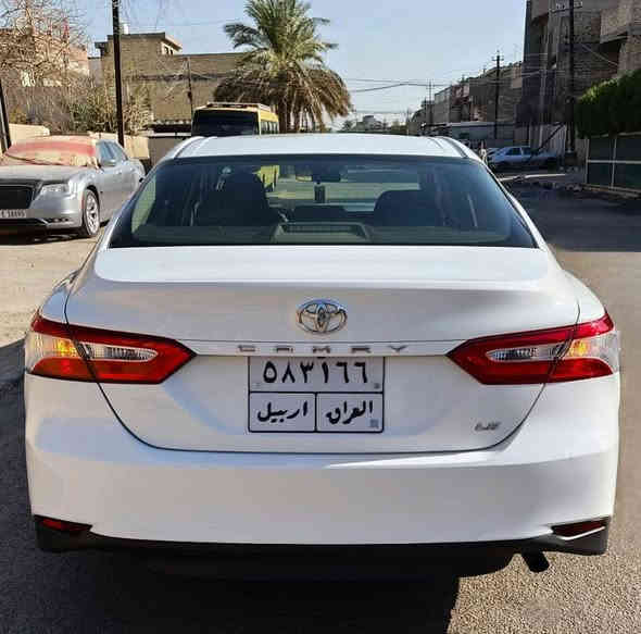 تيوتا كامري 2018 LE وارد امريكي 
بدون حادث مكفولة رقم اربيل تحويل مباشر
 نضيفة جدآ ماشية 115 الف 
مواصفاتها :
1- تحكم ستيرن جهتين 
2- رادار امامي 
3- تحديد مسار كامرة خلفية 
4- كشن كهربائي 
5- شاشة كبيرة 
6- لايت زنون بلاجيكتور
7- نضام ECO الاقتصادي 
8- مانع انزلاق 
9- بلوتوث مع Aux
10- مري شفط مع اشاير بلمري 
11- محرك 4 سلندر 2500 
12- نقطة عمياء
13- ايرباكات سليمة 
14- ويل كب كروم 17
15- مانع تصادم
16- تحكم بمستوى الزنون
17- رادار جانبي
18- تبريد قطعتين 

مكانهة : بغداد
رقم صاحب السيارة :‏  ‏‪***********‬‏
ومتواجد واتساب ايضآ
