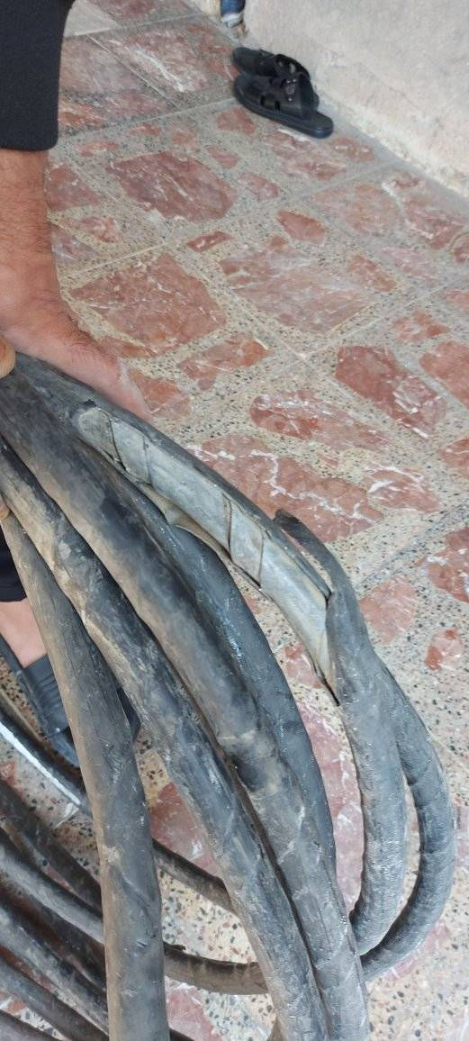 لسلام عليكم كيبل 4×16 مسلح 21 متر السعر ١٨٠ العنوان الزعفرانيه  رقم ***********
