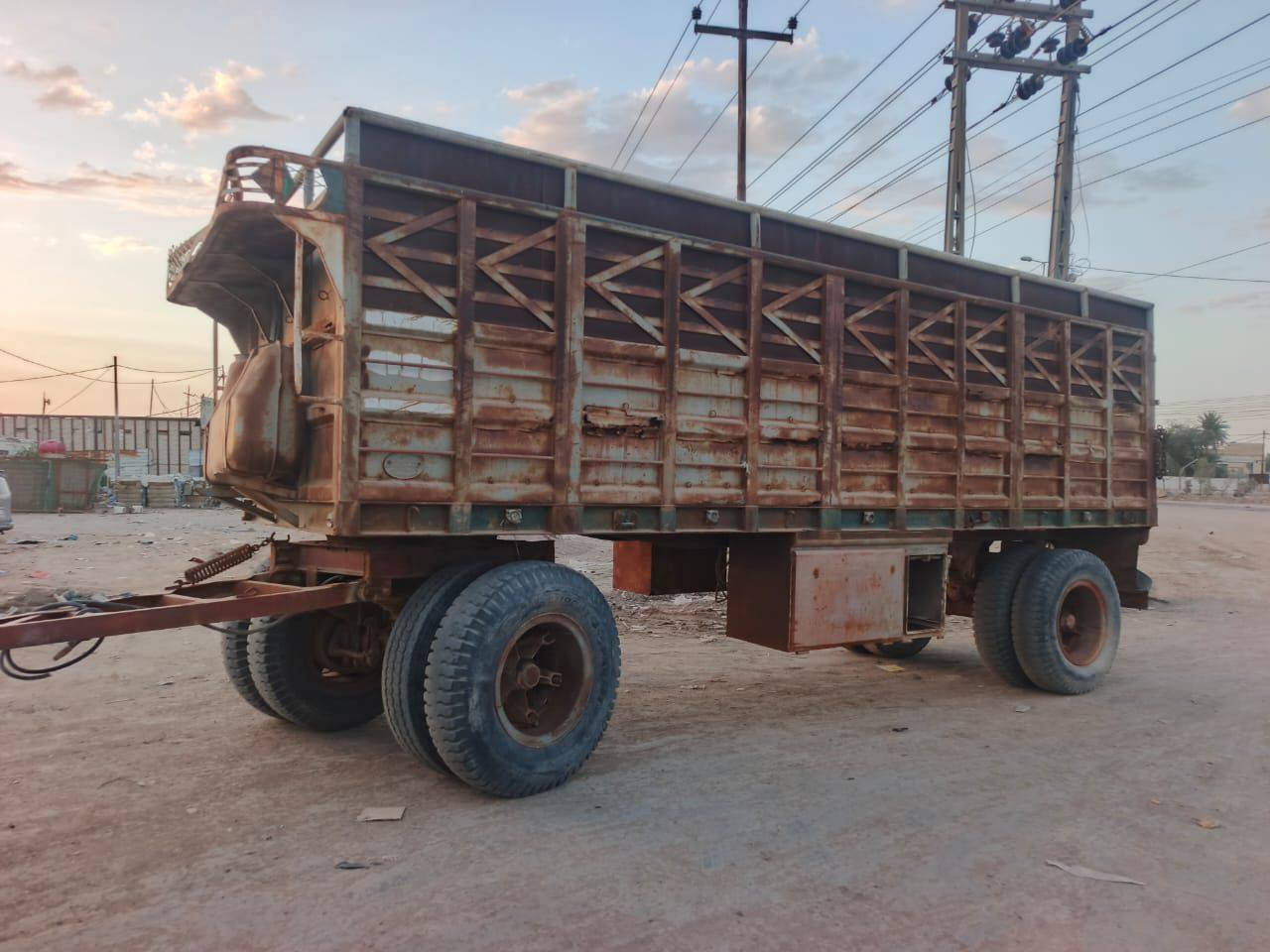 البيع مقطوره حداديه طول ٧وعشر رتفاع ١٨٥ دناكير ١٣ مربع ألماني صنيه 110 جديده توير 24 نص عمر جاهزه مكان نجف الاستفسار الاتصال على الرقم *********** ***********
