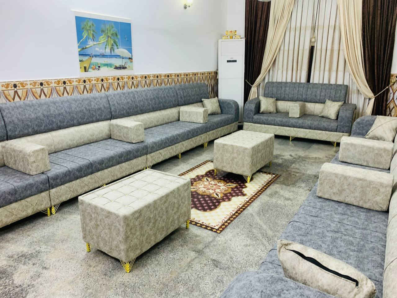 معمل ومعرض شمس الدجيل 💯💯
وبالعافيه وشايفين كل الخير 💫💫 موديل ديوان حسب طلب الزبون من أختيار التفاصيل والألوان المميزة والجميله  .
💯💯💯💯
يوجد لدينا عمل كافة الموديلات للتخم والديوان يتم العمل بأتقان التصميم والعمل بأيادي أفضل النجارين وأروع المصممين والخياطين بشرط خشب بلوك اسود وأختيار المواد عالية الجودة والأسفنج مميز اول مع طبقه بولستر طبي والقماش المقدف درجة أولى وبشرط تكون كل التفاصيل أفضل من العمل التركي من نجاره ودوشمه والفنش عند تقفيل التخم يعني الحمدالله شغل يرضي الله والزبون موديلات التقجيج اليدوي درجة أولى كل التفاصيل تكون بشرط ١٠٠%  وتجي وشوف المعمل والكادر والشغل بعينك وبعدها يتم الاتفاق على كل التفاصيل ...... وأدخل للصفحه وشوف كل اعمالنه  💯 
💫ويوجد بيع بالقسط 💫

والتوصيل لجميع المحافظات 
واي استفسار الاتصال على الرقم . 

***********
***********   وتساب
