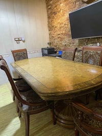 ميز طعام • انتيكة • ٦ كراسي