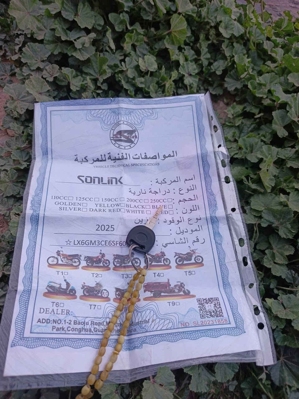 السلام عليكم  للبيع ماطور سولنك موديل 2025 محرك كبس ما مفتوح  دراجه جديده  منفيس مال شركه السعر 650 بي مجال للطيبين او هاذه رقمي تصل ***********رجان المو شراي لا ايعلق اعبر المنشور 🫡
