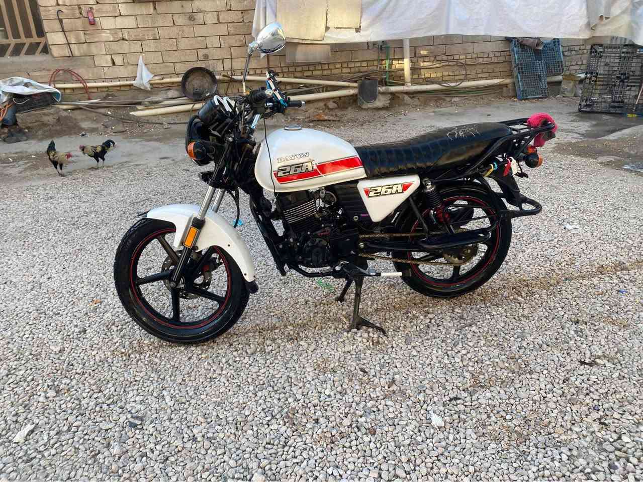 دراجة دايون نفخ لون اببض محرك ٢٠٠ سيسي دراجه نضيفة مكفوله مديل ٢١ شهر ١٠ اوراق اصولي دراجه نضيفه كلش مال جناي طالب جامعه المكان كربلاء حي العباس للاسفسار ***********  السعر::مليون و٣٠٠ كربلاء, العراق
