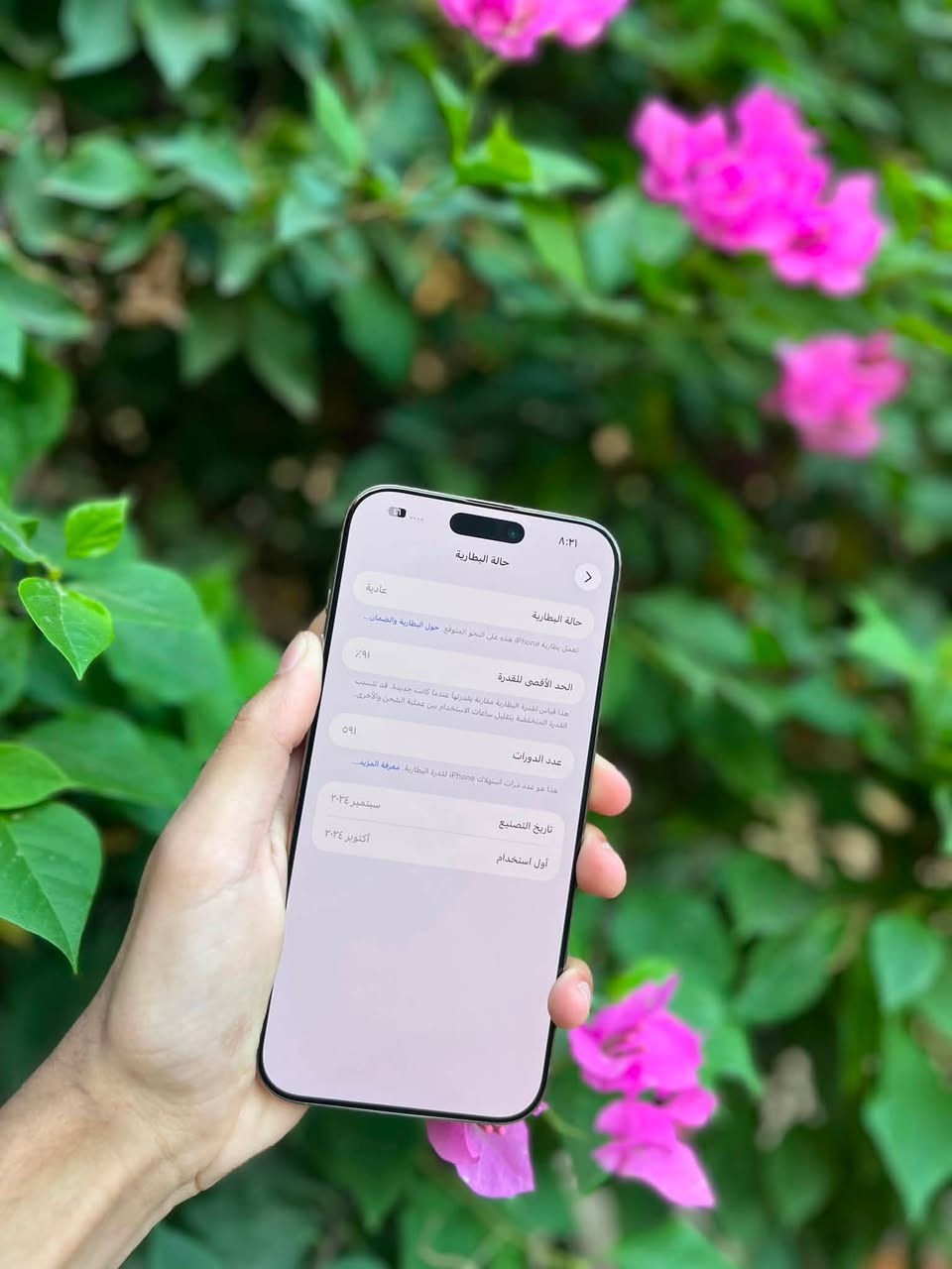 ايفون 16 برو ماكس ماستر كامل ملحقات
ذاكره 256 بلادي بطاريه 91 بلادي 
نضيف نضافه  💯 استعمال بيت 
شرط الفحص شراي يراسلني واتساب
عنواني بعقوبة ***********
