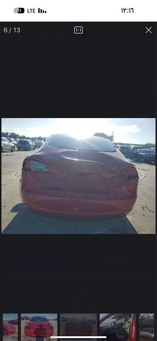 سلام عليكم للبيع تسلا مودل ٣ دبل ماطور موديل ٢٠٢٣ 
صبغ صندوك خلفي فقط بدون دواخل بدون ايرباك صور حاذت موجود 
رقم كركوك باسمي 
فول مواصفات  ماشيه ٥٠ الف كلشي ب شرط 
سعر ١٥٥ وبيها مجال 
رقمي *********** كركوك, العراق
