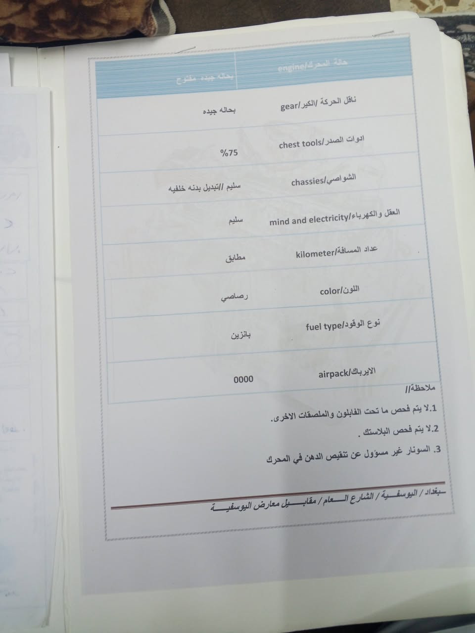 السلام عليكم النترا م 17 وارد  هزة البارحة كملتهة بااسمي سنوية غاية 29 ضربة امريكة جنطة فقط تبديل وبدنة القفل الخلفية بيهة 3 قطع كلير عوزهة دبلات امامية ودعامية امامية مو حلوة السعر 100 ورقة شدة وبيه مجال حگ الجية بس مجال حگ الجية***********
