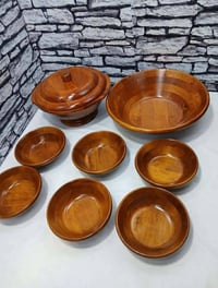 طقم ٦ خشبي • سلطانية ٣٥سم • سوبيار ٢٩سم