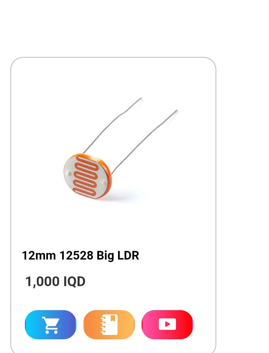 قطع الكترونية للبيع
جديد ESP32 cam غير مستخدم  ابدا  ب 12 الف 
سيرفو موتور mg995 جديد غير مستخدم  ابدا ب 7 الف 
حساس LDR غير مستخدمة عندي 2 الواحد ب 750 

القطع المستخدمة عندي : 
اردوينو اونو اريده ب 5 
اردوينو نانو اريده ب 4 
حساس غاز ب 2 
الشاشة ب 2 
مكاني بغداد وتوصيل متوفر


**إذا كنت صاحب هذا الإعلان وتريد حذفه لأي سبب، رجاءا أرسل رسالة إلى الدعم الفني**