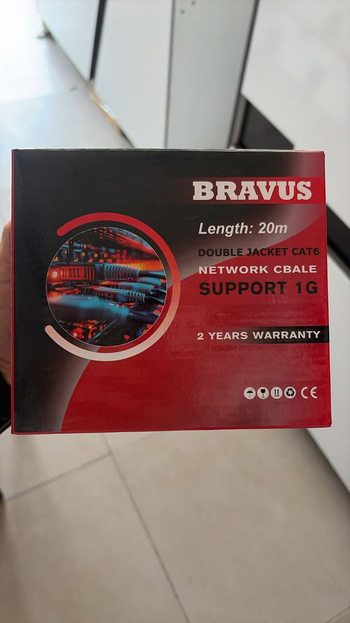 🛜🛜 وصل ارقى كيبل بكل العراق ⭐️⭐️

🔶كيبل انترنيت  دبل غلاف BRAVUS  CAT6 🔸
🔸كيبل دبل جاكيت قوي جدا 🔸
🔸يعبر ١ كيكا حقيقي 🔸
🔸ضمان استبدال سنتين حقيقي🔸
🔸مصنوع من مواد جديدة وليس معادة 🔸
🔸كيبل خارجي مقاوم للظروف الخارجية 🔸
🔸القياس متر حقيقي وليس يارد 🔸
🔸بلإضافة الى كيبل انترنت واحد متر 🔸
—————————————————-
‼️ القياس 20 متر  

 تعبئة الكارتون 40 قطعة
—————————————————
 ‼️ القياس 30 متر 

تعبئة الكارتون 30  قطعة
—————————————————— 
‼️ القياس 40 متر 

تعبئة الكارتون 24 قطعة——————————————————
‼️ القياس 50 متر 

تعبئة الكارتون 20  قطعة

📦يوجد توصيل جميع محافظات العراق 
☎️‏‭0771 078 7700‬
