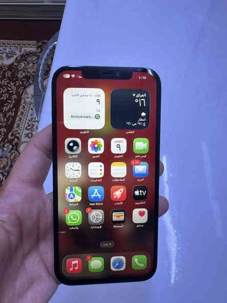 للبيع ايفون ١٢ برو ماكس ذاكرة ٢٥٦ بطاريه 100مبدله أصليه شاشه مبدله أصليه وبصمه الوجه لاتعمل الجهاز نضيف وكله شغال السعر 350
***********
