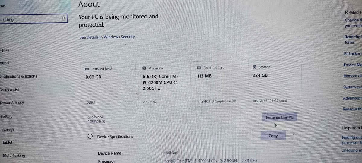 السلام عليكم..
عندي حاسبة للبيع .. Lenovo موديل thinkpad ..
كيبورد انكليزي تكدر تربطة بكيبورد خارجي المواصفات موجودة كدامك بالصور ..
وياها جنطة وماوس وشاحنة اصلية ..
منافذ خارجية كاملات ..وتستقبل رام واقراص ..
ويندوز 10 
الحاسبة Cori 5 
معالج وهارد قابلات للتطوير 
خدمات الأوفيس مدى الحياة 
نظيفة ما مفتوحة نهائيا ..
سعرها 250 الف 
قابل للتفاوض
اذا تريد تشتري راسلني  
واتساب *********** الرطبة, الأنبار
