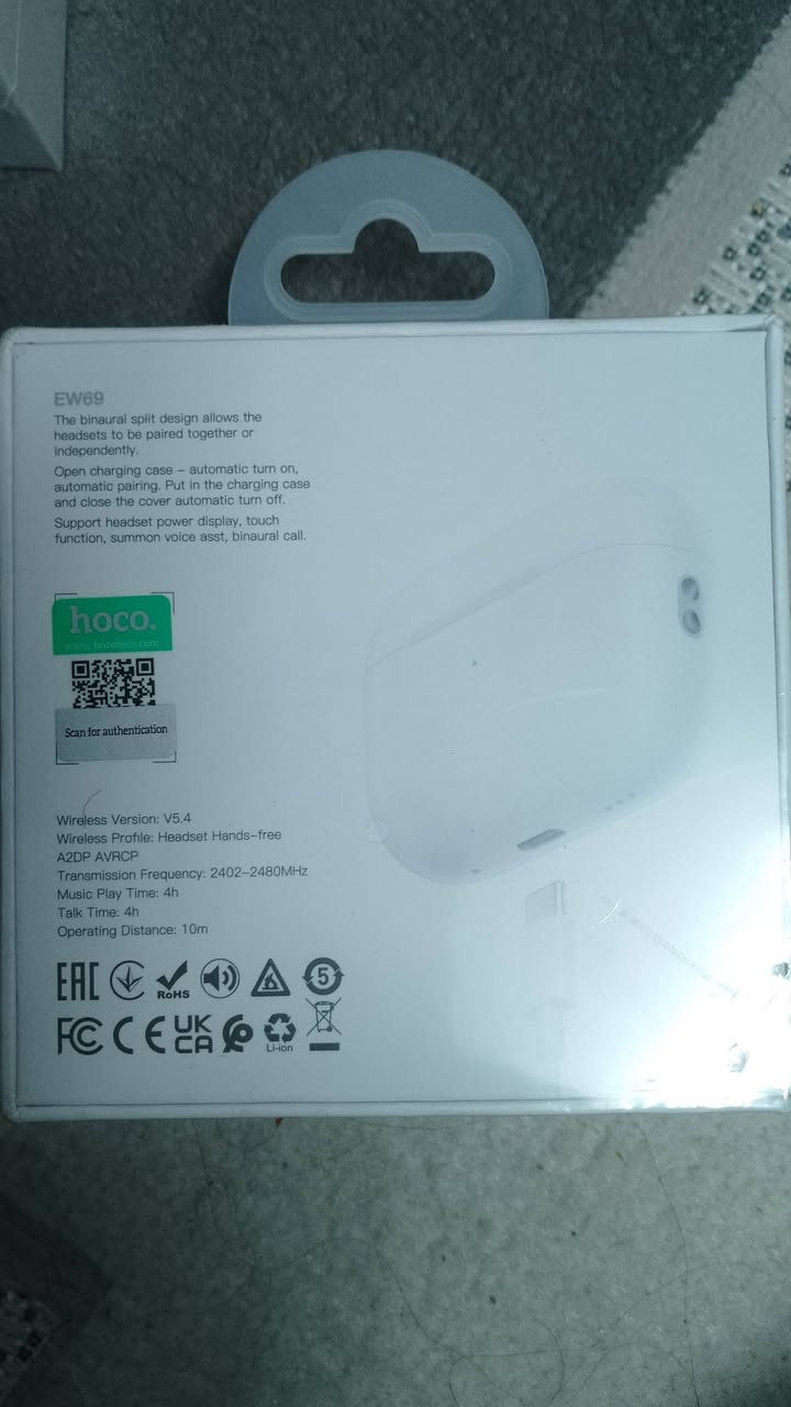 ايربودز هوكو ANC ENC
كبس شركة غير مفتوح
سعر القطعة 20 الف
يتوفر توصيل لكل المحافظات


**إذا كنت صاحب هذا الإعلان وتريد حذفه لأي سبب، رجاءا أرسل رسالة إلى الدعم الفني**