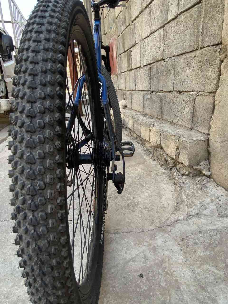 قيم واخذ حجم 29
للبيع بايسكل مونغوس (Mongoose Montana) أمريكي أصلي – نظيف جداً
السلام عليكم 

عندي بايسكل Mongoose Montana أمريكي أصلي (ألمنيوم) مو من هذا التجاري بالسوق، الباسكل مال كرف وعينك ميزانك بالصور، مواصفاته كالتالي:

• الشاصي: ألمنيوم بالكامل (Lightweight Aluminum)، خفيف جداً بالورق وضد الصدأ.

• الجامبينات: أمامية بلادية نوع Element Racing Shocks، تمتص الصدمات وممتازة للشوارع المكسرة.

• النشابور والسرعات: منظومة Shimano اليابانية الأصلية (7 سرعات خلفية) تحويل سريع وسلس.

• البريكات: ديسك بريك (Disc Brakes) أمامي وخلفي من شركة Zoom، قوية جداً وقفل سريع للإطارات (Quick Release).

• التايرات: خشنة وجديدة نوع Hartex Xtra Action، نقشة عالية ومستحيل تزحلق.

حالة الباسكل: الباسكل شغال وجاهز وما يحتاج أي مصاريف، بيه شق بسيط جداً بطرف الكشن (موضح بالصورة) وما يؤثر على الاستخدام نهائياً.


**إذا كنت صاحب هذا الإعلان وتريد حذفه لأي سبب، رجاءا أرسل رسالة إلى الدعم الفني**