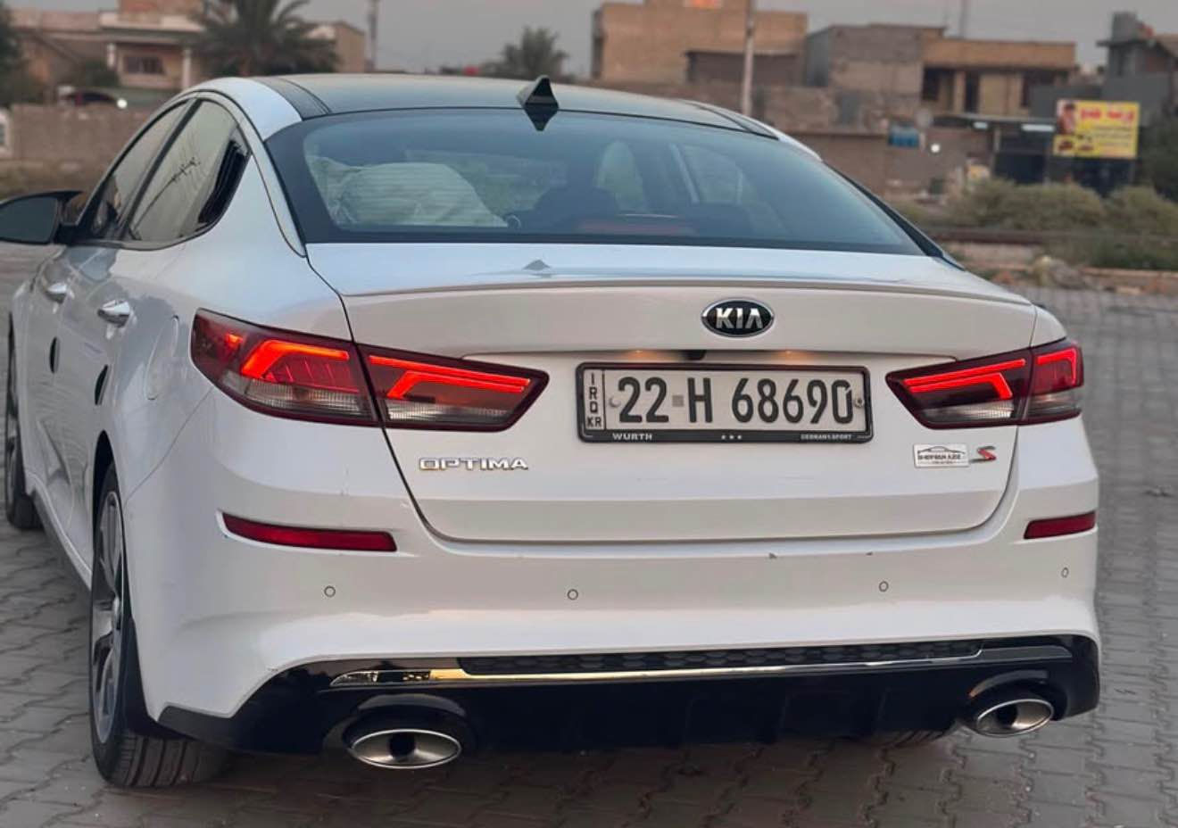 كيا أوبتيما S للبيع 
موديل 2019
فول مواصفات 
بصمه
فتحة سقف 
كراسي جلد +كرسي السائق كهرباء 
فول تحكم ستيرن 
رادار جانبي 
توقف ذاتي 
شاشة ابل كار بلي واندرويد اوتو 
مرايا وسطية تعتيم 
ماشية 94 الف 
رقم أربيل تحويل او وكالة 
ضرر جاملغ وشويه بالباب 
بدون إرباك ضرر بسيط 
الباقي مكفول 
محرك وكير  تبريد صدر وكهربائيات بشرط 
‎سيارة كلش نظيفة ومناقصها اي شي 
سعر 159وبيها مجال 
صور الضرر والسونار خاص او واتساب 
*********** واتساب فقط بغداد, العراق
