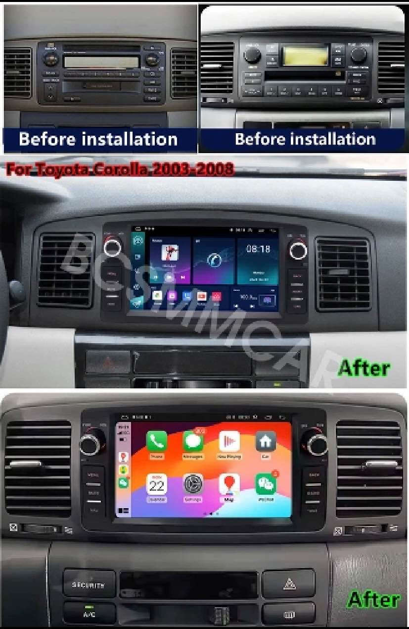 Android 14
Bluetooth
Camera
Gps
Support car play سەپۆرتی کارپلەی دەکا

بۆ کرۆلا ٢٠٠٣تا ٢٠٠٨ دەبێ قیاسی بیلادی دادانیشی
نوێیە کامل ئەشیایە
نرخی ٦٥هەزارە
شوێن هەولێر
گەیاندن هەیە 
*********** أربيل, العراق
