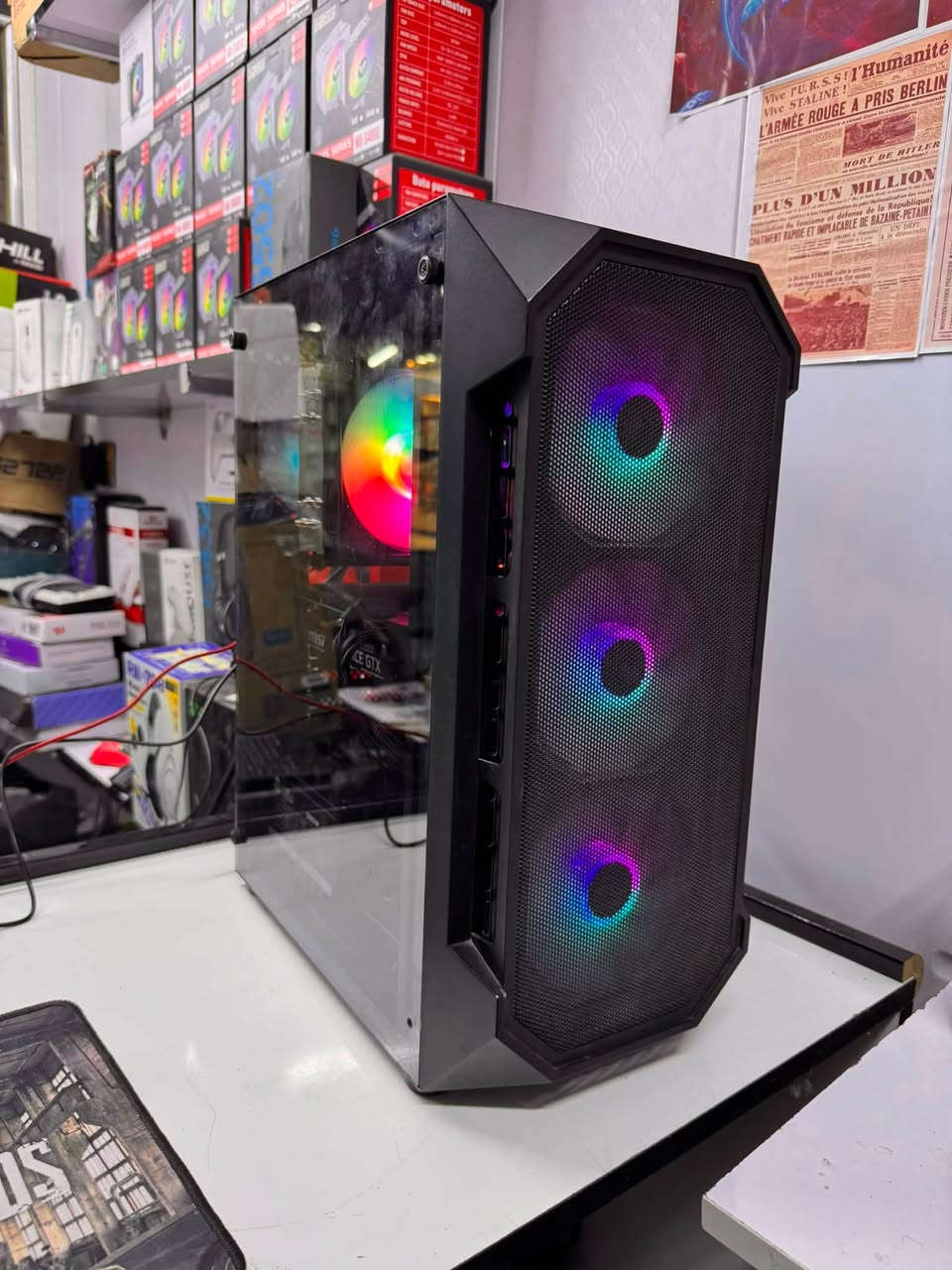 تحية طيبة شبابنا وحبايبنا 
تجميعة اقتصادية مرتبة اداء وحراره وضمان شهر 
R5 3500X
B450 ASROCK 
RAM 16 2666 
GTX1660 MSI 6GB 
M.2 128-HDD500
CPU COOLER RGB 
CASE 4FAN 
P.S550W+80PLUS 
السعر ٥٤٠ الف شامل التوصيل سعر نهائي
عنوان المكتب واسط كوت المشروع 
مركز محمد صدقي التقني للحاسبات 
***********
