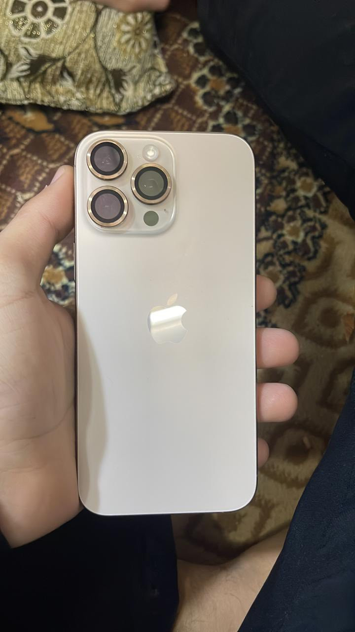 ايفون 16برو ماكس
نظافة مليون بالميه

ذاكره 512

بطارية 🔋.95

كامل ملحقاتو 

السعر مليون و450دينار 

للتواصل ***********؟؟
