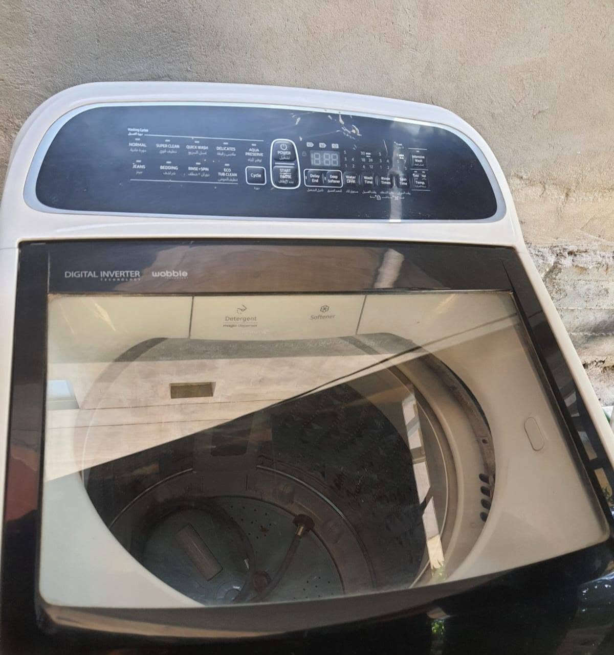 غساله ١٥ كغم نوع سامسونك نضيفه حيل مكاني بالغدير الشراي يتواصل ع ***********
