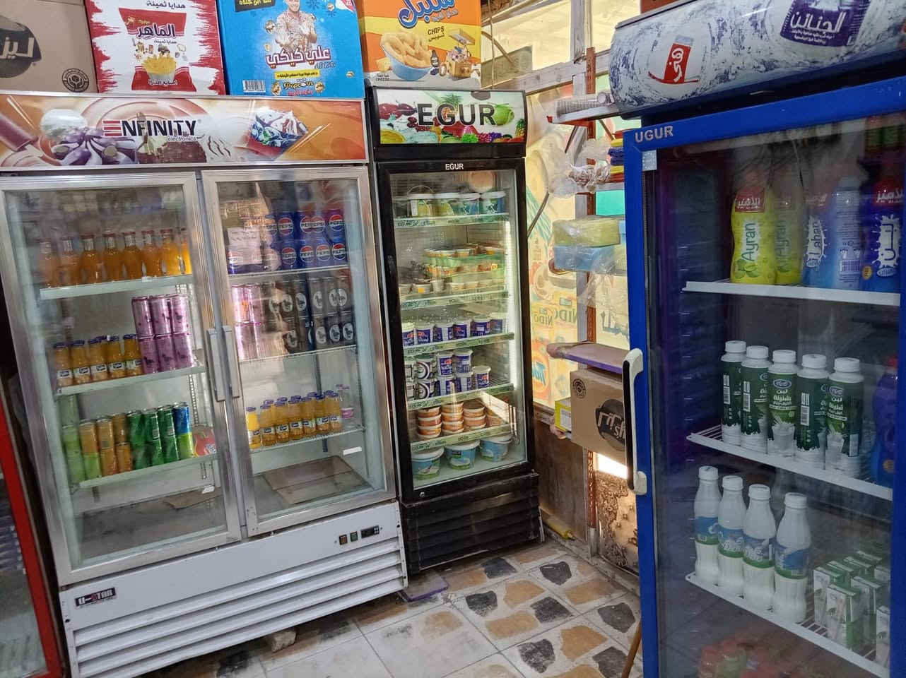 سلام عليكم.
محل للبيع..
لايجار ٣٠٠
يحتوي علئ ٥ برادات و٢ مجمدات ومنضومه كامرات
اسباب البيع أمور خاصه.
سعر ٧ وبيه مجال سعر مناسب جدا جدا ومستعجل ع بيعه كلش. موقع المحل قرب مستشفى لحبوبي 
***********
