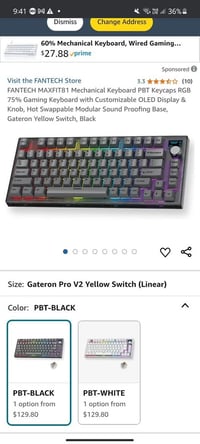 كيبورد فانتيك • جديد مفتوح • وايرلس سلكي بلوتوث