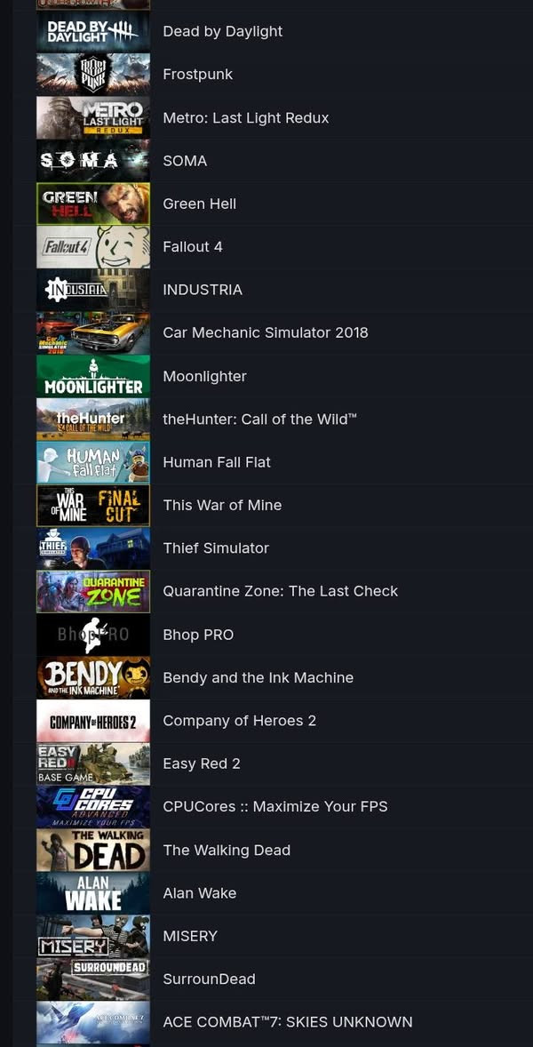 سلام عليكم اخوان
عندي أكاونت ستيم للبيع، صرفت عليه 305 الف دينار وأبيعه بسعر 220 الف دينار. الأكاونت ليفل 30 وفيه 18 الف ستيم بوينت بالإضافة الى 2 دولار رصيد.
كل الألعاب اشتريتها بطريقة قانونية وهذي قائمة الألعاب
سلام عليكم هاوریان 

Battlefield 6 with all DLC
HITMAN World of Assassination with 11 DLC
Forza horizon 6 upcoming 
ARC Raiders with Bonecrown Set
Avatar Frontiers of Pandora
Sniper Elite 5
007 First Light
FOR HONOR
Sea of Thieves
Rust VAC Banned
Tom Clancy Rainbow Six Extraction
Tom Clancy The Division
Tom Clancy The Division 2
Fallout 4
Fallout 76
Arma 3 with Malden DLC Zeus DLC and Art of War DLC
PUBG with PC Rank Unlock
ACE COMBAT 7 Skies Unknown
Frostpunk
Dead by Daylight with 6 DLC
Green Hell
Sleeping Dogs Definitive Edition
Rise of the Tomb Raider
Metro Last Light Redux
SOMA
Alan Wake
Moonlighter
theHunter Call of the Wild
Human Fall Flat
This War of Mine Final Cut
Company of Heroes 2
Bendy and the Ink Machine
Geometry Dash
Among Us
Overcooked
Killing Floor
Stick Fight The Game
Buckshot Roulette
Sniper Ghost Warrior
Sniper Ghost Warrior 2
Sniper Ghost Warrior 3
Sniper Ghost Warrior Contracts
Sniper Ghost Warrior Contracts 2
Medieval Dynasty
Icarus
Old World
Bodycam
Ultimate Epic Battle Simulator 2
The Walking Dead
Car Mechanic Simulator 2018
Thief Simulator
Ridge Racer Unbounded
Tomb Raider Legend
Easy Red 2
Chained Together
ROUNDS
Quarantine Zone The Last Check
PANICORE
Bhop PRO
MISERY
SurrounDead
Chronology
RV There Yet
FPV Kamikaze Drone
PropHunter
Reflex
Police Car Simulator
Tower Wizard
Banebush
Only Down Not Up
Empires of the Undergrowth
The Wandering Village
INDUSTRIA
CS2 VAC Banned
Wallpaper Engine
Soundpad
Crosshair X
CPUCores Maximize Your FPS


**إذا كنت صاحب هذا الإعلان وتريد حذفه لأي سبب، رجاءا أرسل رسالة إلى الدعم الفني**