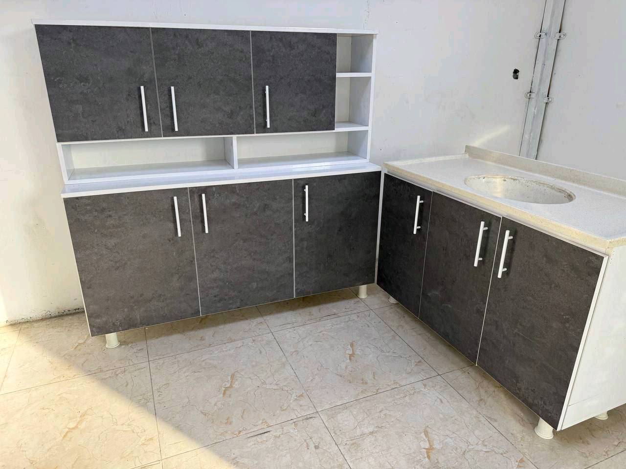 كاونتر خشبmdf قياس متر ونص وسنك متر و20 مرمر سعر 260 الف