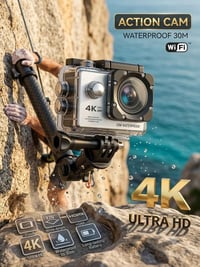 دقة 4K • مقاومة ماء ٣٠م • زاوية ١٧٠°