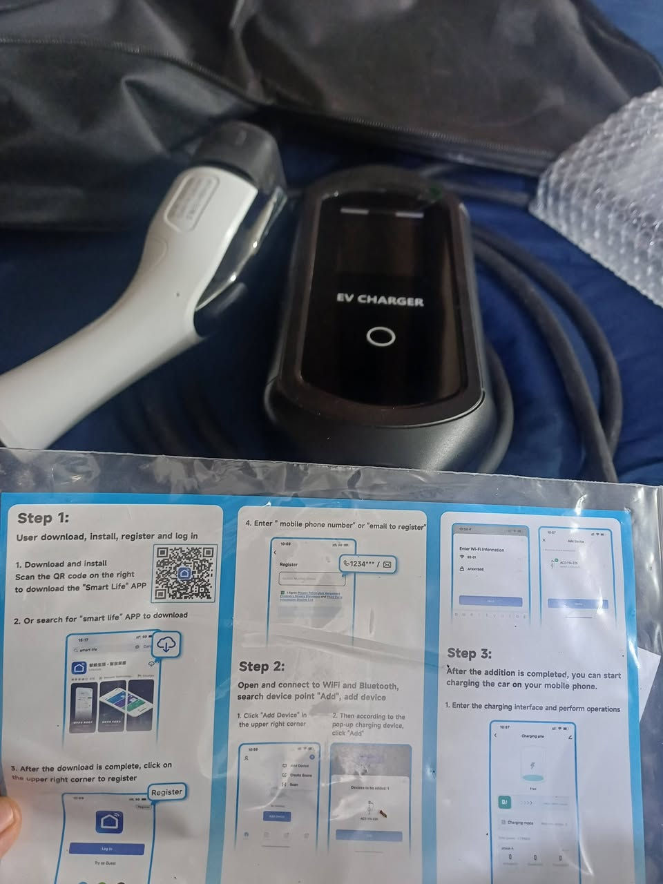 شاحن محمول  بي واي دي جديد
التيار:16 أمبير لشحن المنزلي تحكم ذكي عبر التطبيق

بدون إيرث" مصممة خصيصاً بمواصفات حماية داخلية بديلة 

 مع حقيبة يد (Handbag) 

المميزات: * يدعم التحكم والمراقبة عبر تطبيق الموبايل (Bluetooth/Wi-Fi).
السعر 160 الف
للحجز والاستفسار: ***********
