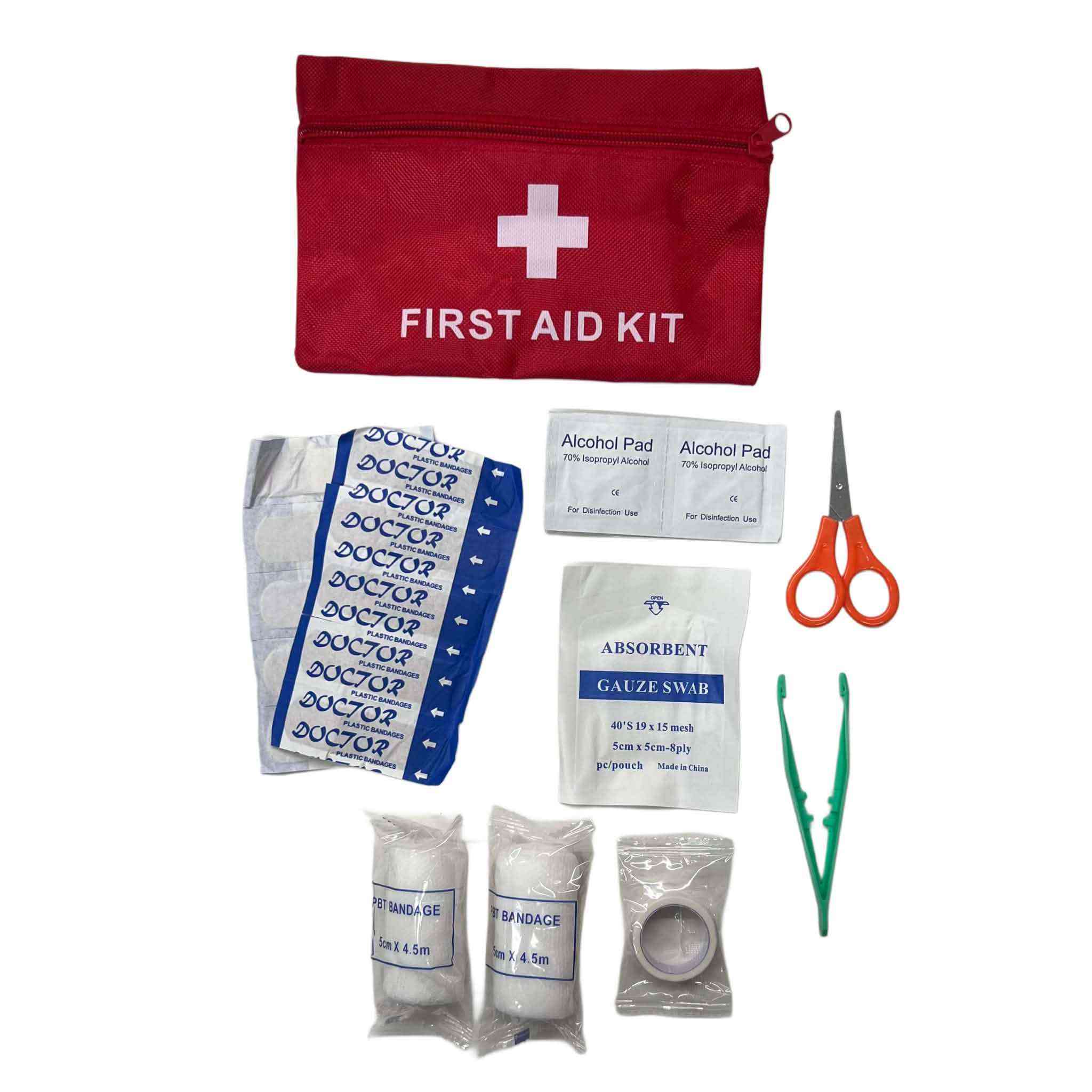 عدة طوارئ سيارة أساسية مع حقيبة إسعافات ومطفأة حريق 1 كغم

• مجموعة طوارئ مخصّصة للسيارة تحتوي على أدوات إسعاف أولي ومستلزمات سلامة أساسية في حقيبة واحدة.

• محتويات إسعافية أساسية تشمل لواصق جروح، شاش طبي، لفافات، مناديل كحول، مقص وملقط.

• مطفأة حريق بودرة ABC بوزن 1 كغم مناسبة لحرائق الفئات A وB وC.

• شريط سحب (حبل سحب) باللون الأصفر مع خطافات معدنية في الطرفين طول 2متر.

• مثلث تحذير للسيارة باللون الأحمر للتنبيه أثناء التوقف أو الطوارئ.

• مطفأة الحريق:
 • النوع: ABC Powder
 • الوزن: 1 KG
• شريط السحب:مزوّد بخطافات معدنية
• مثلث تحذير: بلاستيك – لون أحمر

محتويات العلبة:
• حقيبة إسعافات أولية ومحتوياتها
• لواصق جروح (Plastic Bandages)
• شاش طبي (Gauze Swab)
• لفافات شاش (Bandage Rolls)
• شريط لاصق طبي
• مناديل كحول (Alcohol Pads)
• مقص
• ملقط
• مطفأة حريق ABC وزن 1 كغم
• مثلث تحذير للسيارة
• شريط سحب للسيارة بخطافات معدنية أربيل, العراق


**إذا كنت صاحب هذا الإعلان وتريد حذفه لأي سبب، رجاءا أرسل رسالة إلى الدعم الفني**