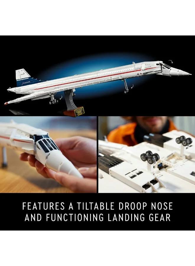 نموذج طبق الأصل مفصل لطائرة الركاب التجارية الأسرع من الصوت الأكثر شهرة في العالم.
يتكون من 2038 قطعة.
يتميز بمقدمة قابلة للإمالة وعجلات هبوط متحركة.
يبلغ طول النموذج أكثر من 105 سم.
متوفرة للبيع لدينا توصيل لجميع المحافظات 
السعر علخاص فقط 
واتساب ***********
