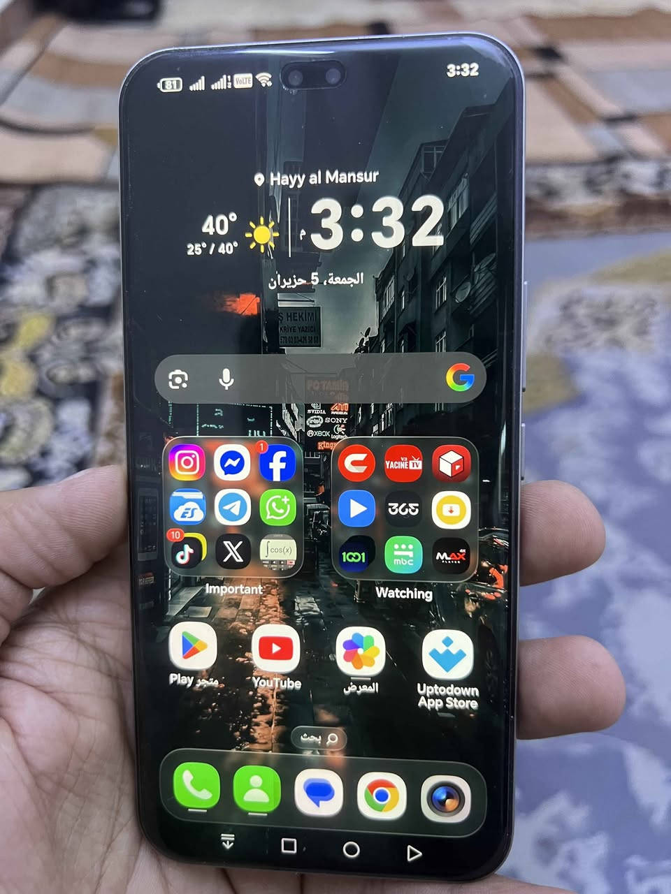 الاسم :- honor 400 pro
الملحقات :- ( كارتون + شاحن + درع حماية )
الذاكرة :- 512GB
الرام :- 12GB Turbo
المعالج :- 
Qualcomm Snapdragon 8 Gen3 
البطارية :- mAh 6000
MagicoS 10
Android 16 
السعر 775,000
للحجز واتس :- *********** بغداد, العراق
