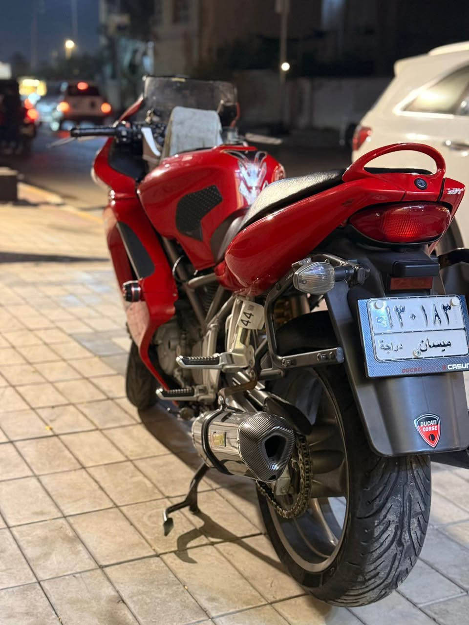 دوكاتي للبيع مرقم. ميسان ماشيه٢٩الف دراجه مكفوله نقص مدكر امامي بس مكينه ٩٠٠ سعرها مليونين ونص مستعجل علا بيعتها  لاتصال *********** عمارة, ميسان
