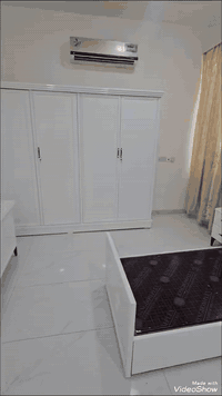 تم بعون الله تنصيب غرفه اطفال لون ابيض حسب الطلب الغرفه تتكون من كنتور...