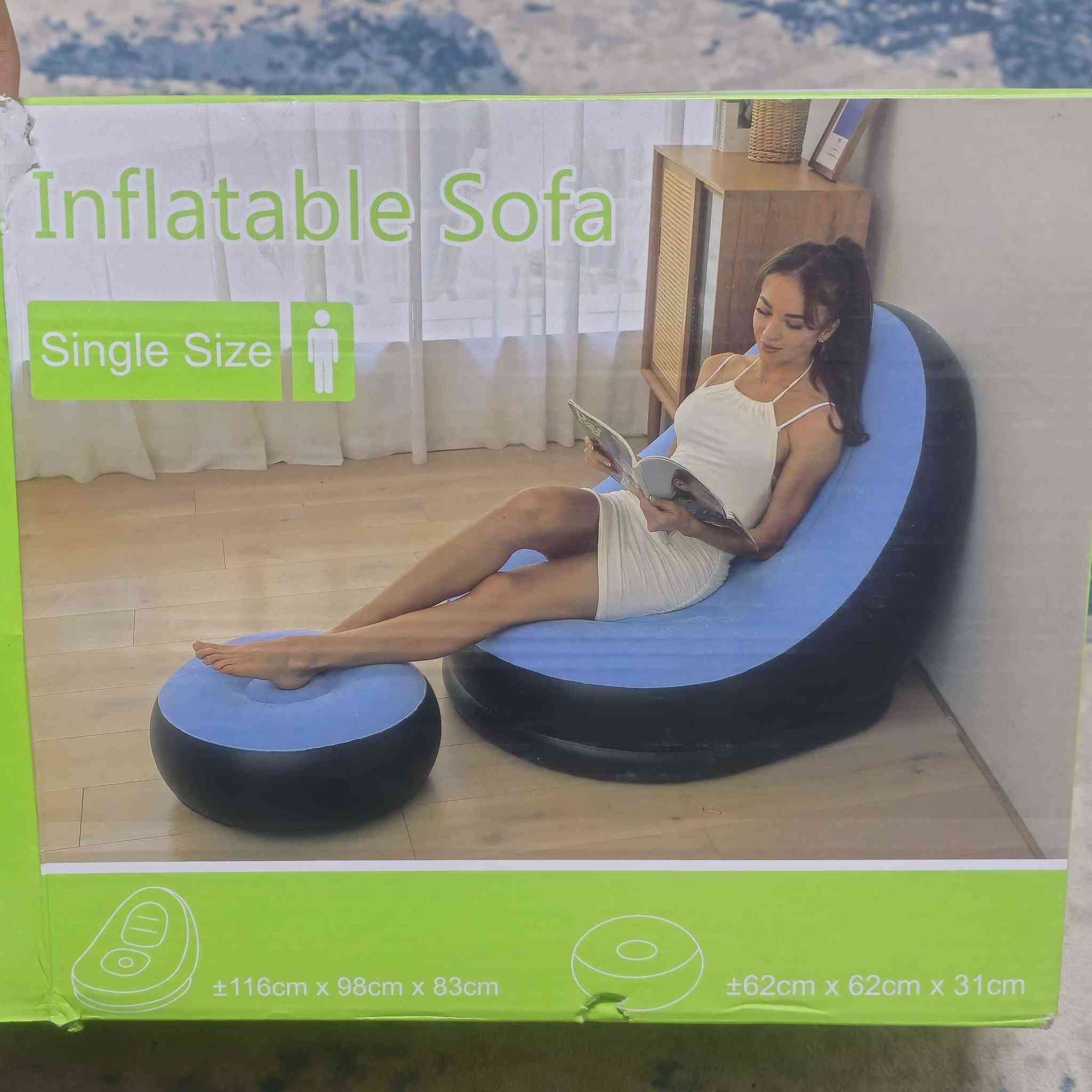 كرسي هوائي
كرسي و مسندة اقدام
مريح للي عدهم آلام بظهرهم
قطعتين
يحمل نفر واحد
اصلي و ليس التجاري
لون نيلي
يجي ويا الصونده و البم 
مع ٢ لواسق اذا ينزرف حتى يتصلح

السعر ٤٠ الف و بي مجال

متوفر توصيل لكل المحافظات ٥ الاف
***********
اي استفسار ثاني اني بالخدمه كربلاء, العراق
