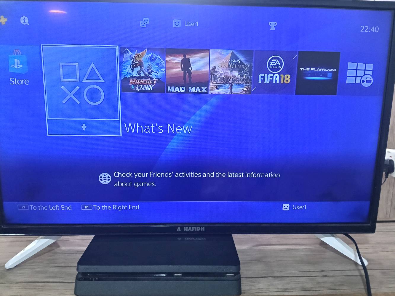 بليستيشن ٤ مستعمل بجودة جيدة جدا معا يدة جديدة لم تستخدم غير اصلية ايضا معا العاب التي هية assassin's Creed origins,mad max, ratchet and clank, fifa 18
موقعي في الدورة جمعية خير الله
