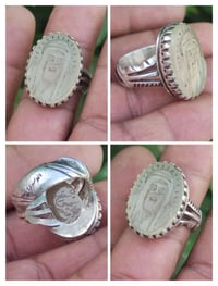 محبس يماني منحوت ومطلسم حرز السيد علي القاضي صياغه يدويه ثقيله بغداد ح...