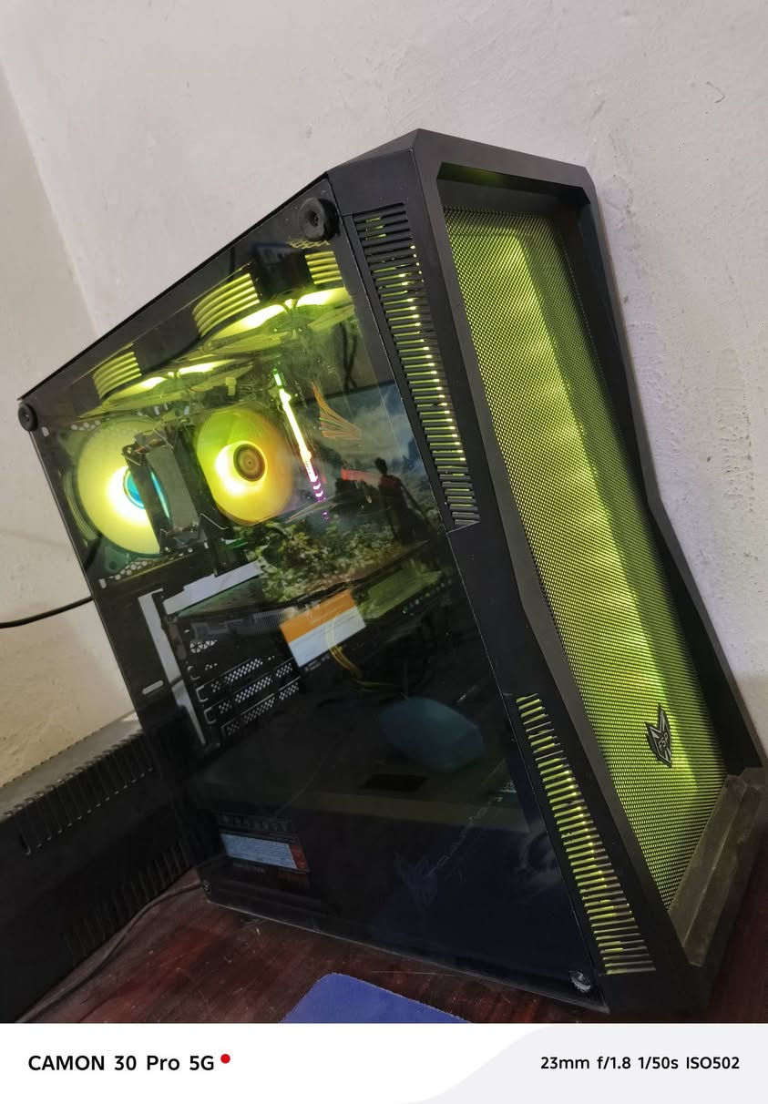 سلام عليكم
Pc للبيع
I5 GEN 9400F
RTX 2060 6GB (كارتون موجود) 
RAM 16GB
SSD 128GB
HDD 500GB
H310
P 600W
السعر 500
مكاني بغداد 
***********
