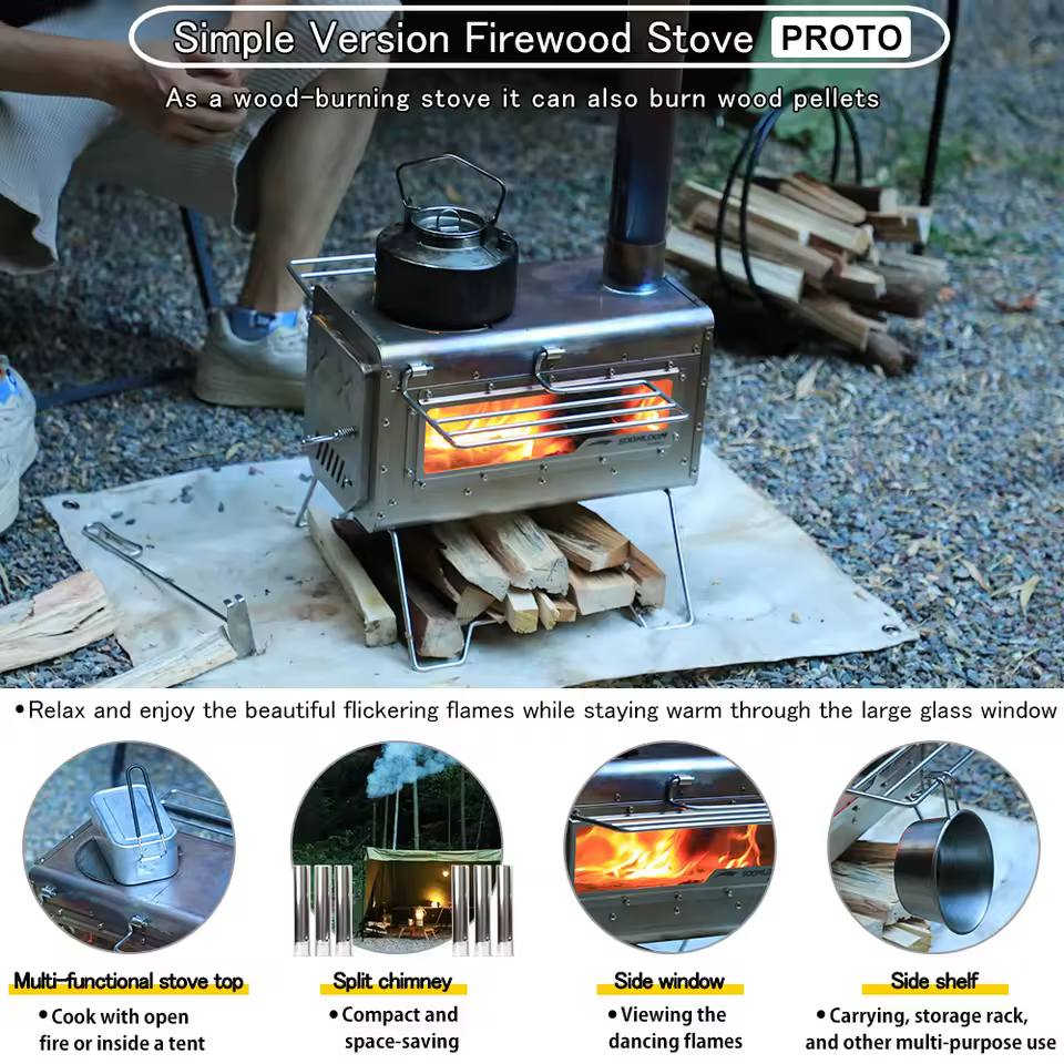 صوبة حطب ماركة SOOMLOOM
وزن ثكيل كلش مرتب 9.98 kg

موقد حطب Soomloom البسيط PROTO ثنائي الغرض للتخييم يعمل بحبيبات الخشب، موقد مدمج من الفولاذ المقاوم للصدأ، مناسب للطهي في الخيام والشواء وإشعال النار في المخيمات، موقد هجين محمول للتدفئة الخارجية

للحجز والاستفسار راسل ماسنجر او واتس اب ***********
#every
