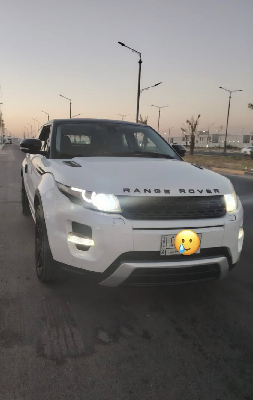 Range Rover 2012
رانج روفر ايفوك ٢٠١٢

تك باب تك باب
وارد خليجي ضررها 3 قطع بارد وباب الصندوك بي صبغ   موديل 2012 فول مواصفات وغنى عن التعريف محرك 2000 تيربو
رقم بغداد مشروع وطني 
ماشية 140 كيلو 
داخل جلد لونين بانوراما ثابتة سماعات ميرديان 
داخل اربع الوان ضوء داخلي لمس فول تحكمات 
تبريد قطعتين كير ماوس اشاير ترحيب بالمري كشن ميموري 3 وضعيات السايق والي بجنبه  مابيه اي نقص 
جاهزة مجهزة 

تواصل ..***********
