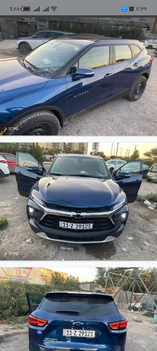 بلايزر 2023 وارد كندي بدون صبغ بدون شاصي الحادث موضح بل صور محرك 6 سلندر رقم بغداد ماشية 13 الف سعر 23 الف ***********
