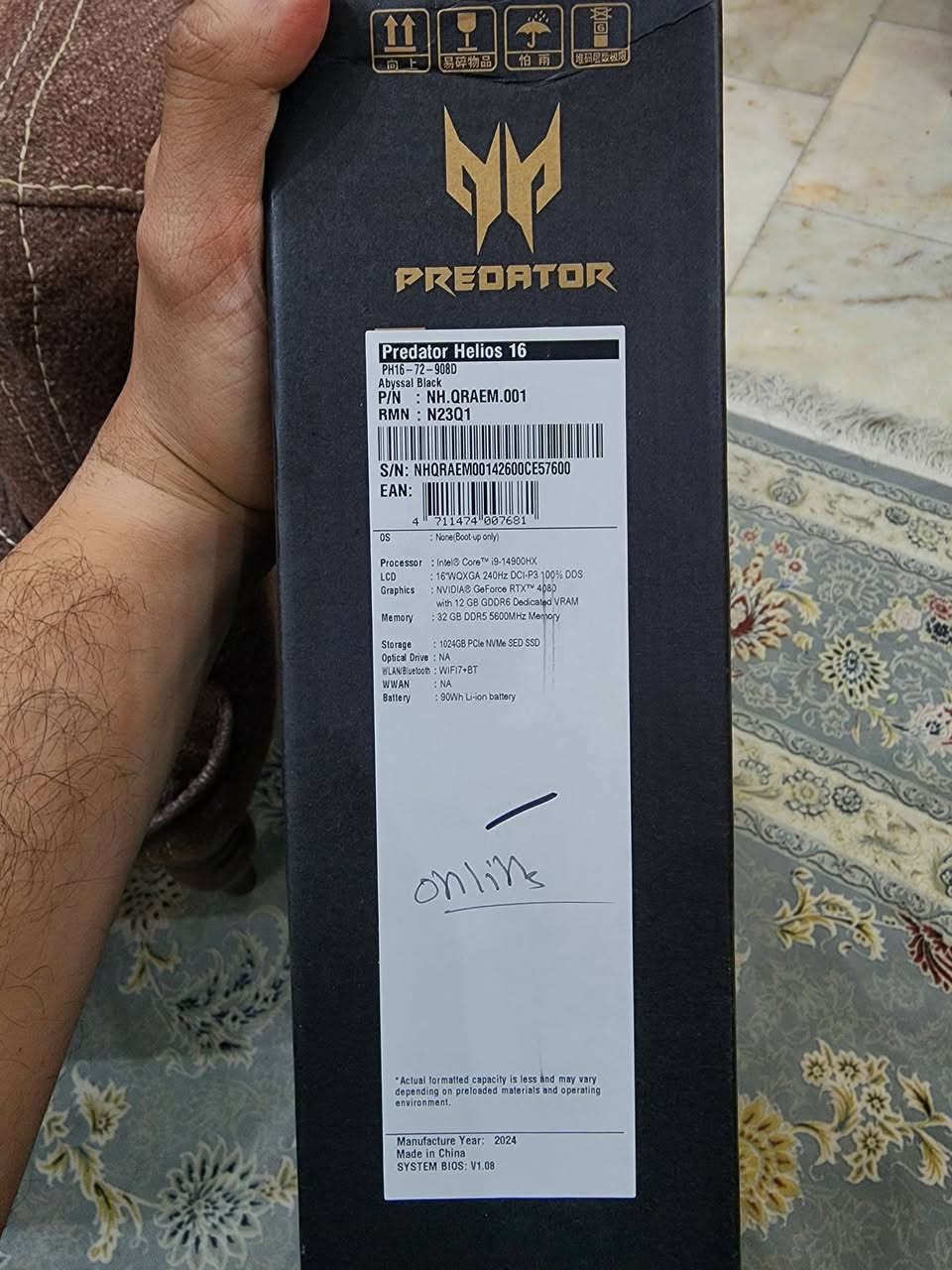 للبيع  acer predator helios 16

 المواصفات : 
gpu rtx 4080 12gb 
ram 32gb ddr5 5400 
1tb nvme 
i9 gen 14900hx 
كامل ملحقات  open box فقط

قطعه قويه و نظيفه كامله هيه و ملحقاتها و صعب تتحصل بالسوق 
السعر : 2,900,000 دينار عراقي و بي مجال للشراي

رقمي للتواصل : ***********
