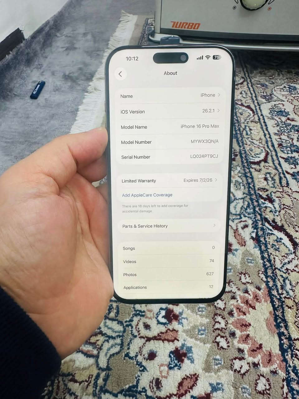 ئايفونى ١٦ ى بروماكس ٢٥٦ ى ١ سيم باترى ١٠٠ يه زه مانى تيا ماوه شاشه ى كوراوه بازارى له سه ره به زه مانى بيعه يبى ٥٦٠$  *********** السليمانية, العراق
