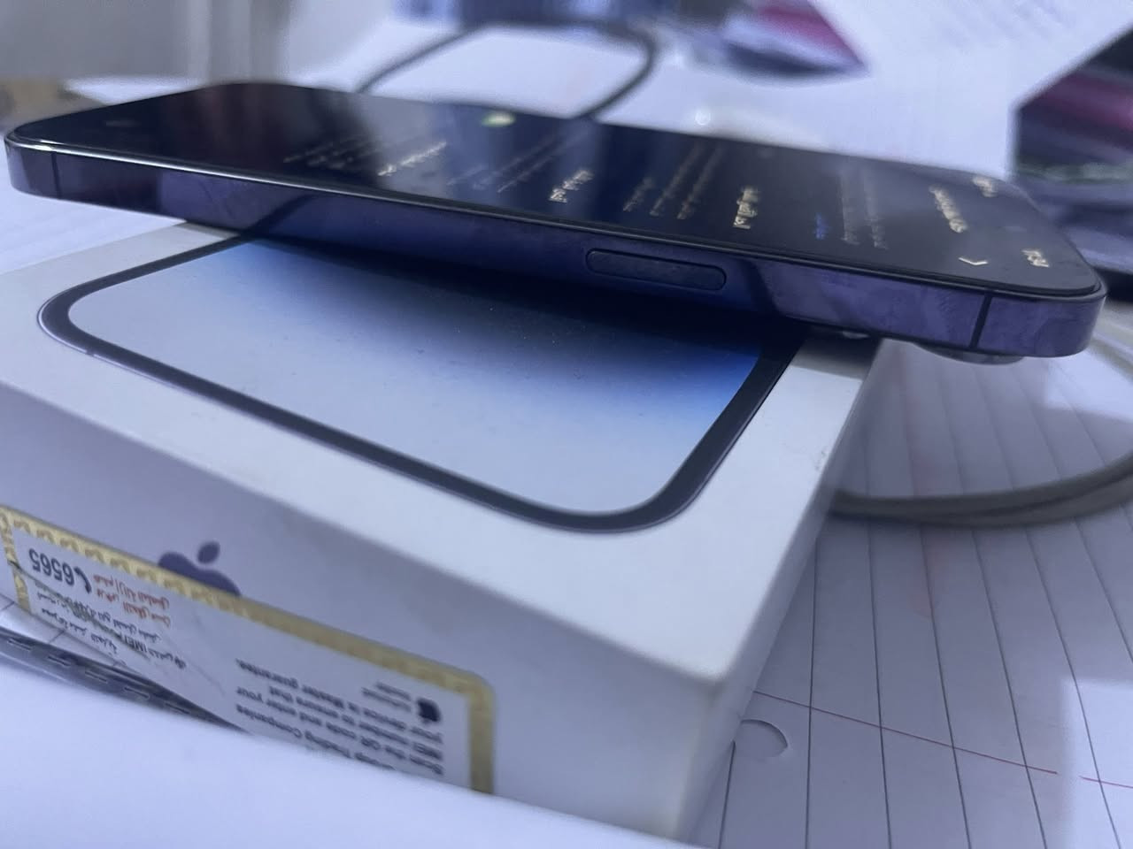 سلام عليكم آيفون 14 برو ماكس ذاكرة 256 نموذج M بطارية 85 (شرق اوسط ماستر ) جهازز  ممفتوح وتر بروف سعر 925  الف وبي مجال ***********….
