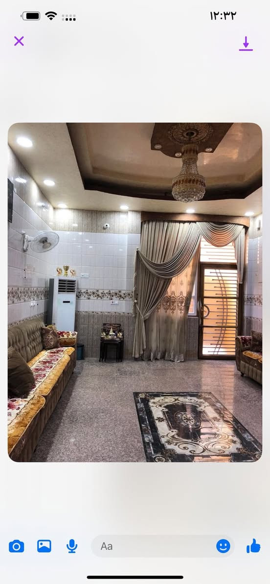 سلام عليكم 
بيت للايجار مساحه البيت 50 متر طابقين غرفتين فوك صحيات وطابق الارضي طارمه وصحيات خارجيه وصاله مفتوحه اوبن ع مطبخ  العنوان/مجسر الامام العباس ع خلف مطعم العزاىم بيت مجهز بمنضومه انترنيت وخط مولده وسخان وكاونتر وسبالت وماطور مي البيت جديدونظيف بس جيب غراضك وتكعد لاتنظف ولاتعب روحك سعر الايجار 550 رقمي ***********
