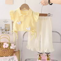 طقم بناتي • وردي كريمي • ١-٥ سنوات